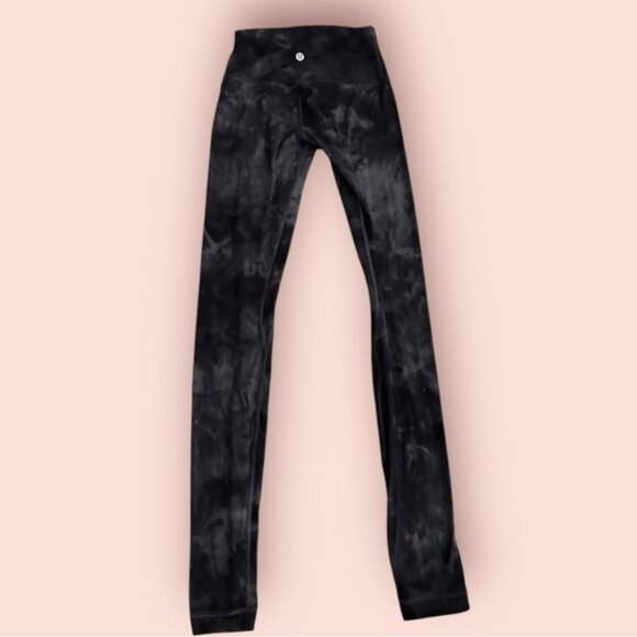 Lululemon Align Pant 28" *Diamond Dye Diamond Dye Pitch Grey Graphite Grey sz 2 - Picture 6 of 7